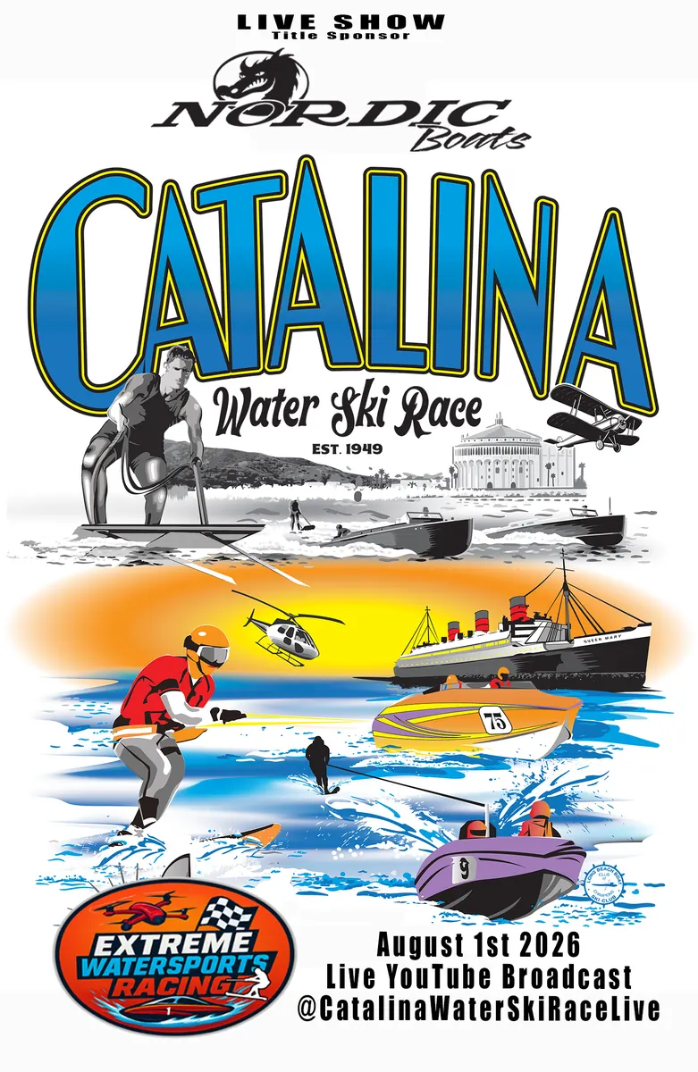 Catalina Water Ski Race illustrated race poster
